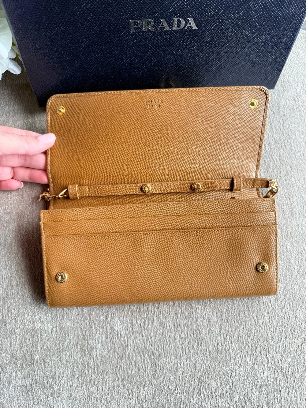 Prada tan brown
